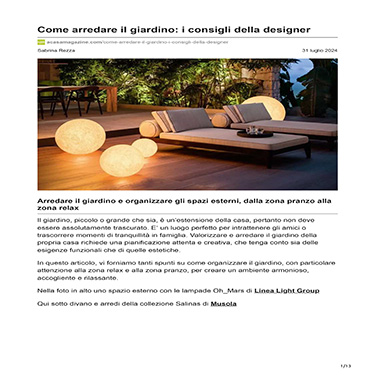 A Casa Magazine - Come arredare il giardino: i consigli della designer