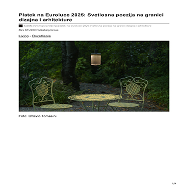 LuxLife - Platek na Euroluce 2025: Svetlosna poezija na granici dizajna i arhitekture